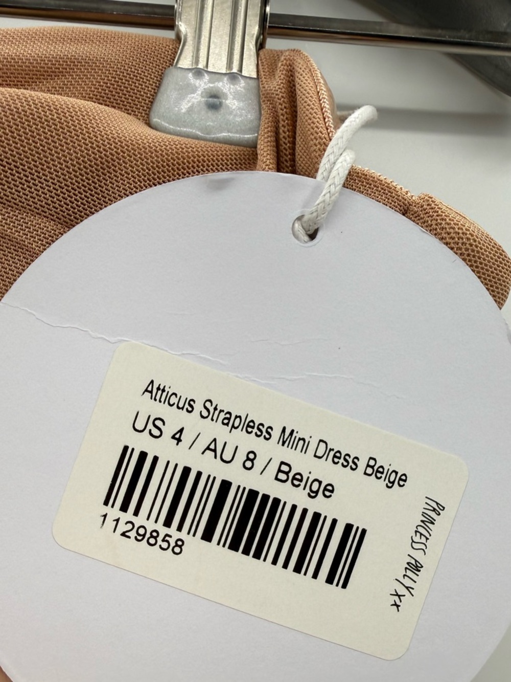 NWT princess polly Atticus mesh overlay Mini Dress Strapless Bustier Nude size 4 - Picture 3 of 13